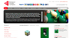Desktop Screenshot of blackpoolsnooker.co.uk
